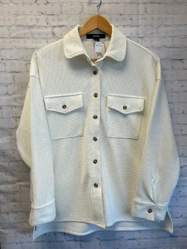 Size Small Ladies White Forever 21 Blouse Short Sleeve Blouse
