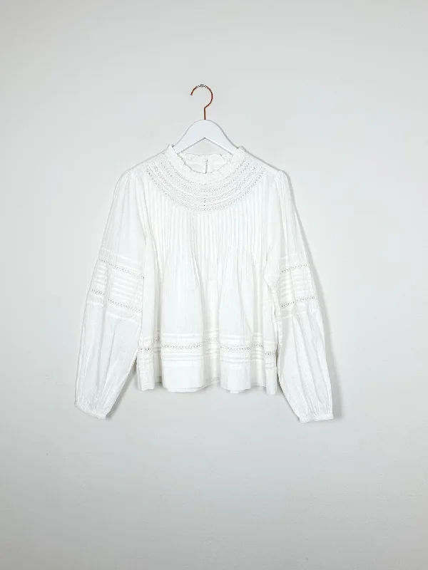 Skall Studio - Blanco Blouse - Optic White Puff Sleeve Blouse