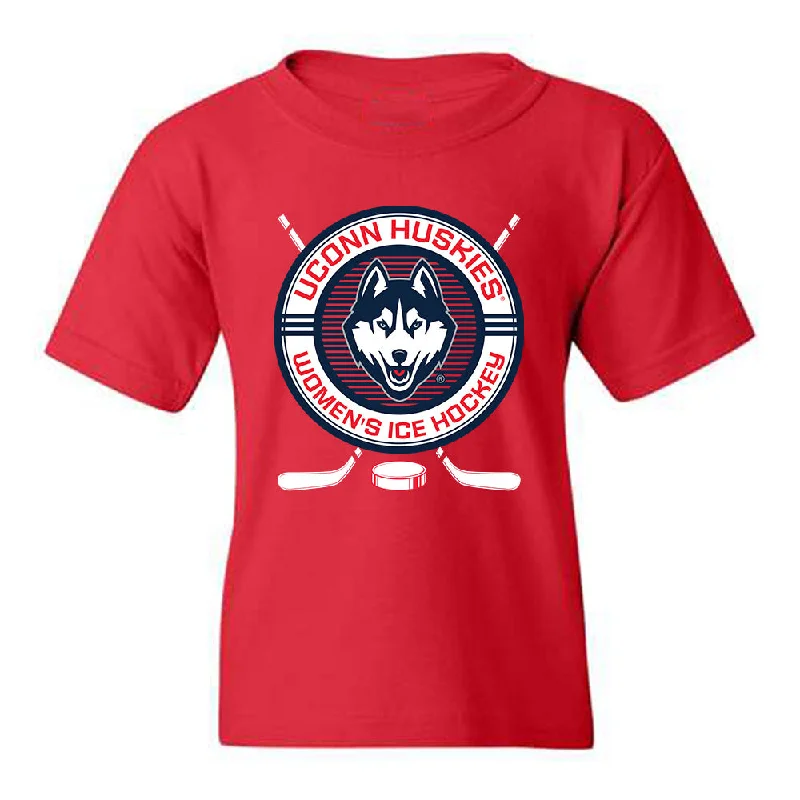 UConn - NCAA Women's Ice Hockey : Shannon Moran - Sports Shersey Youth T-Shirt-- V-Neck T-Shirt Long Sleeve Cotton