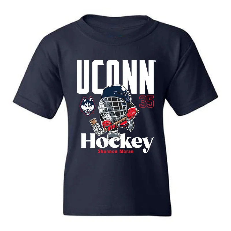 UConn - NCAA Women's Ice Hockey : Shannon Moran - Fashion Shersey Youth T-Shirt-- Spandex Blend Rayon Blend Denim Blend