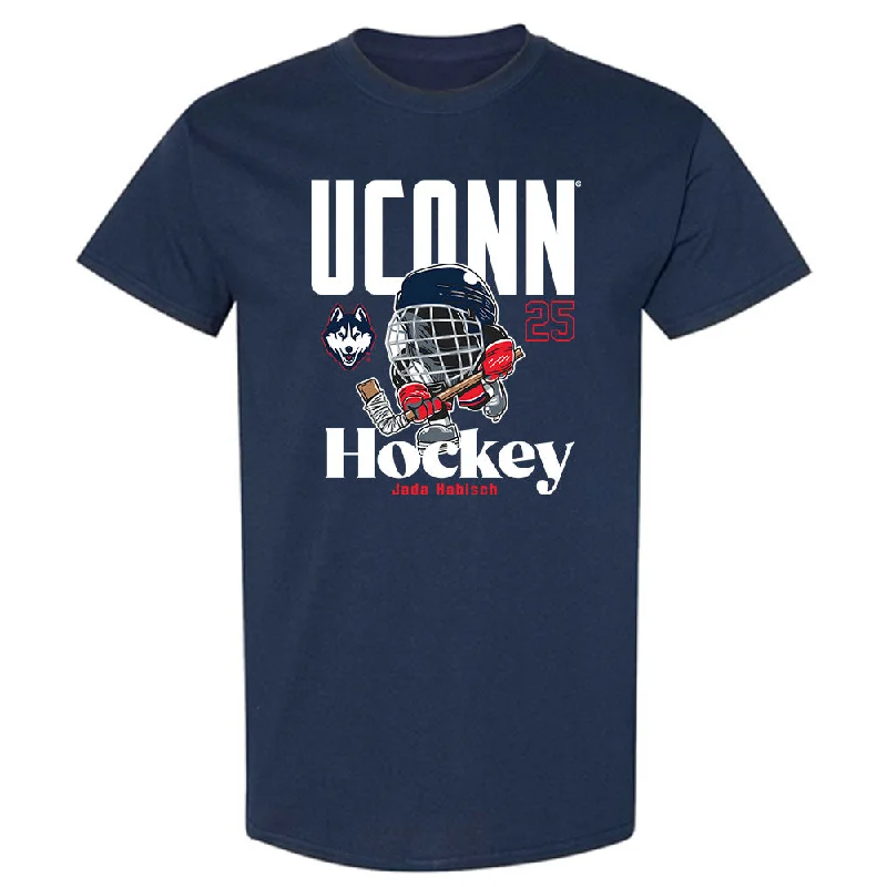 UConn - NCAA Women's Ice Hockey : Jada Habisch - Fashion Shersey T-Shirt-- Jersey Fabric Tulle Fabric Batik Fabric