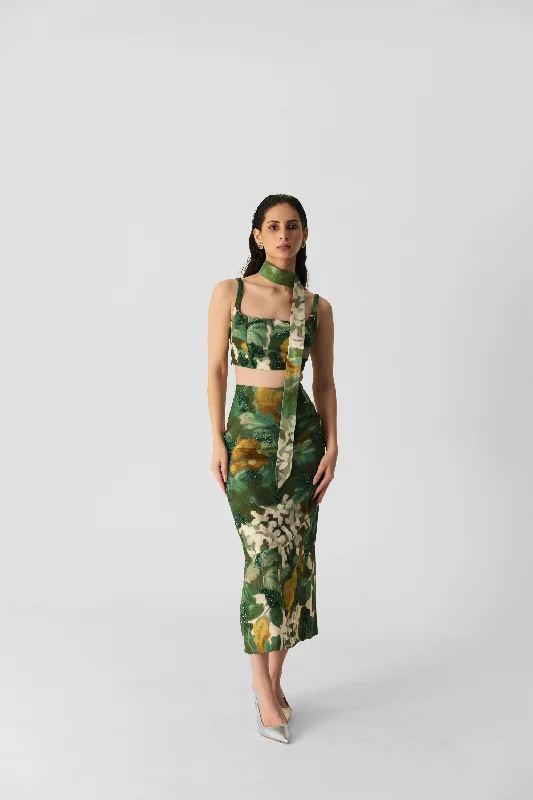 Rusi Skirt & Blouse Set Embroidered Cotton Blouse