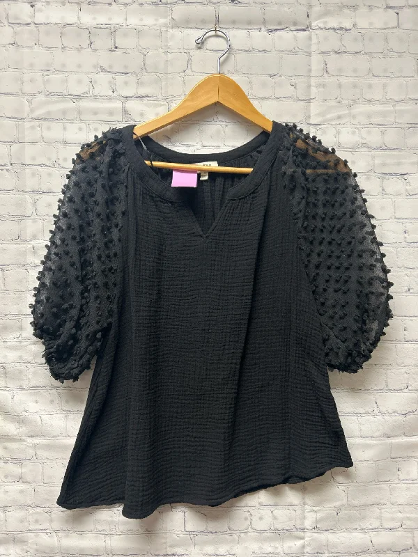 Size Small Ladies Black Umgee Blouse Lightweight Tunic Blouse