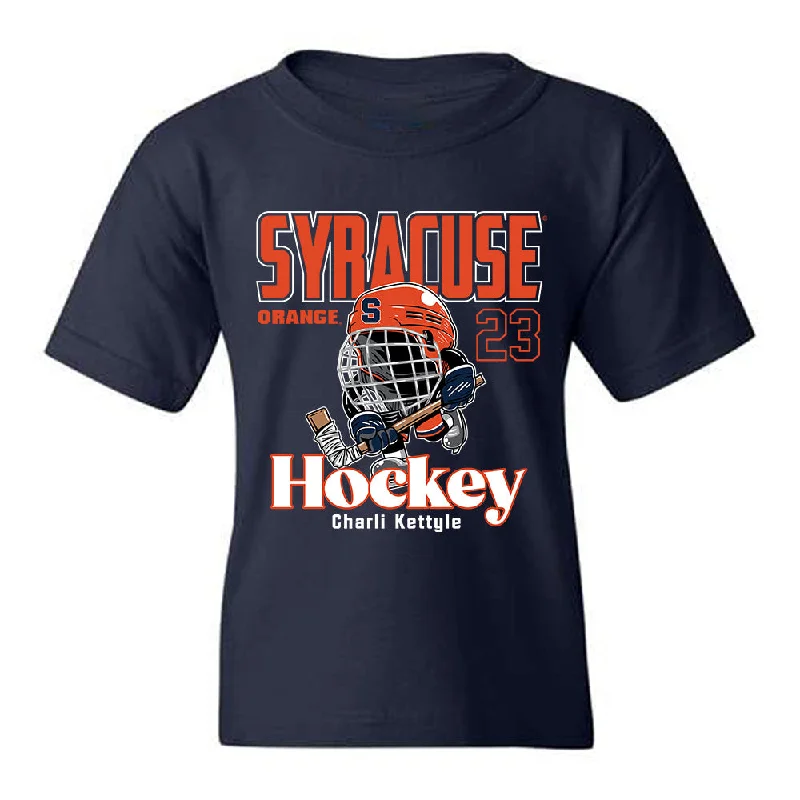 Syracuse - NCAA Women's Ice Hockey : Charli Kettyle - Fashion Shersey Youth T-Shirt-- Handmade Hand-knitted Hand-woven