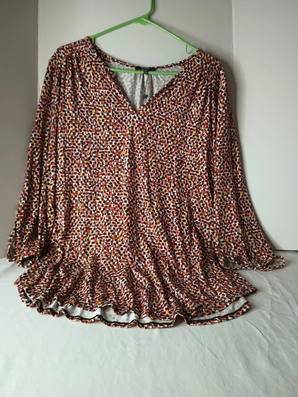 NYDJ Perfect Tee Moonridge 1X Blouse Casual Button Blouse