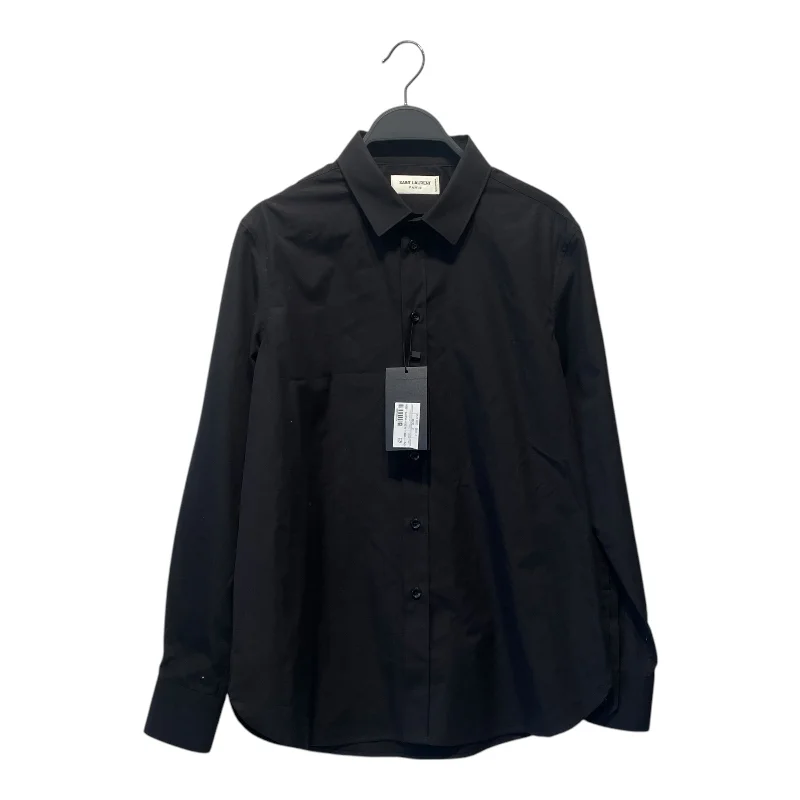 SAINT LAURENT/LS Shirt/42/Cotton/BLK/-- Hooded Caped Shawl Collar