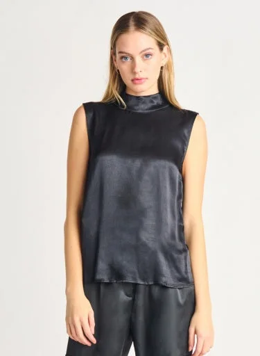 Mockneck Satin Blouse 2223547 T Loose Oversized Blouse