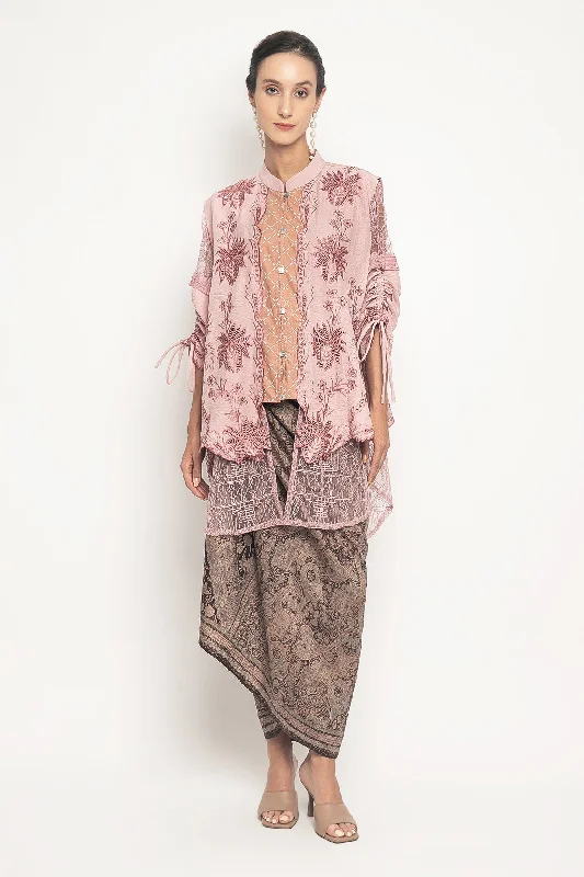 Adity Blouse in Dusty Pink Floral Print Blouse