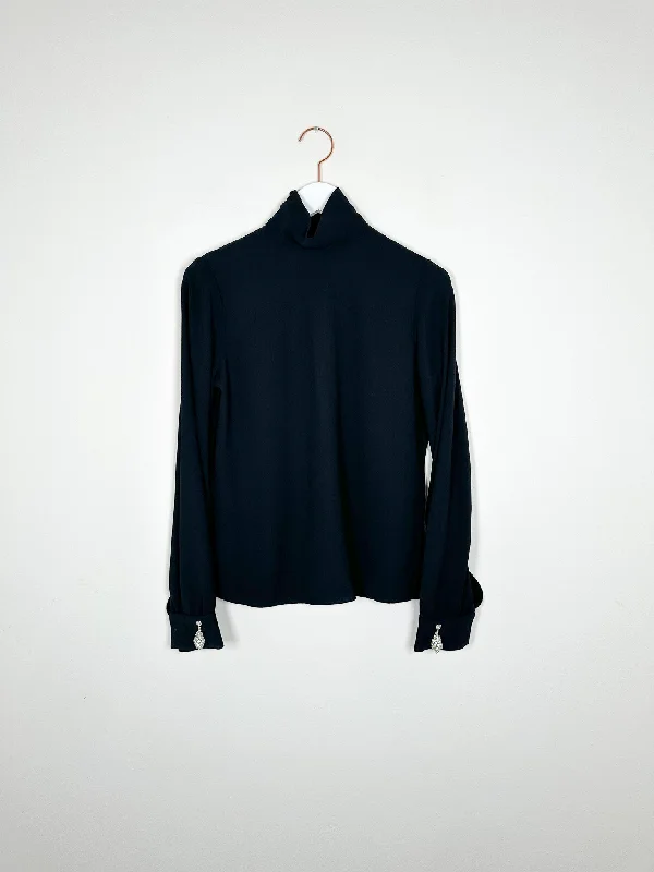 Nº 21 - Woven Blouse - Black Lightweight Linen Blouse