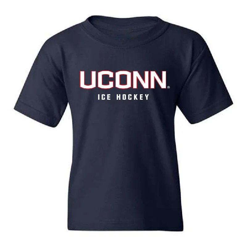 UConn - NCAA Women's Ice Hockey : Meghane Duchesne Chalifoux - Classic Shersey Youth T-Shirt-- Solid Color Striped Floral