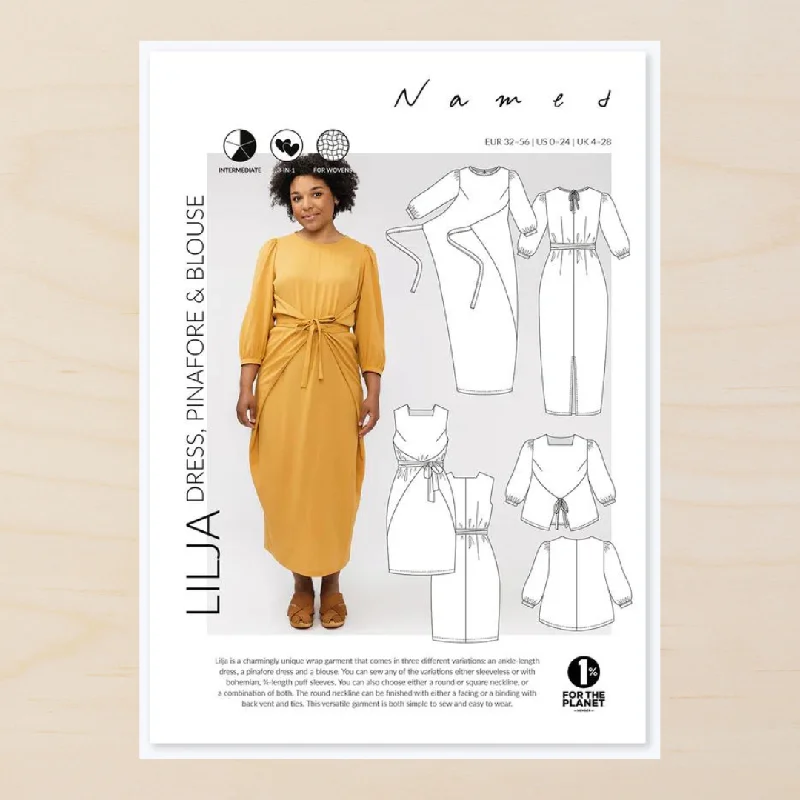 Named Patterns Lilja Dress & Blouse 0-24 Office-Ready Blouse