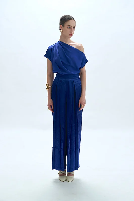 Renaissance Blouse in Blue Casual Relaxed Fit Blouse