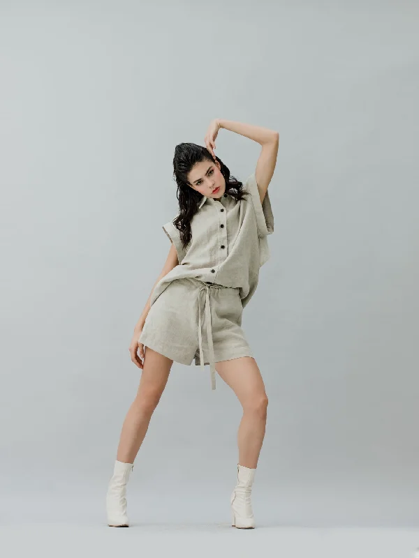 Matera Blouse and Shorts Set Classic Striped Blouse