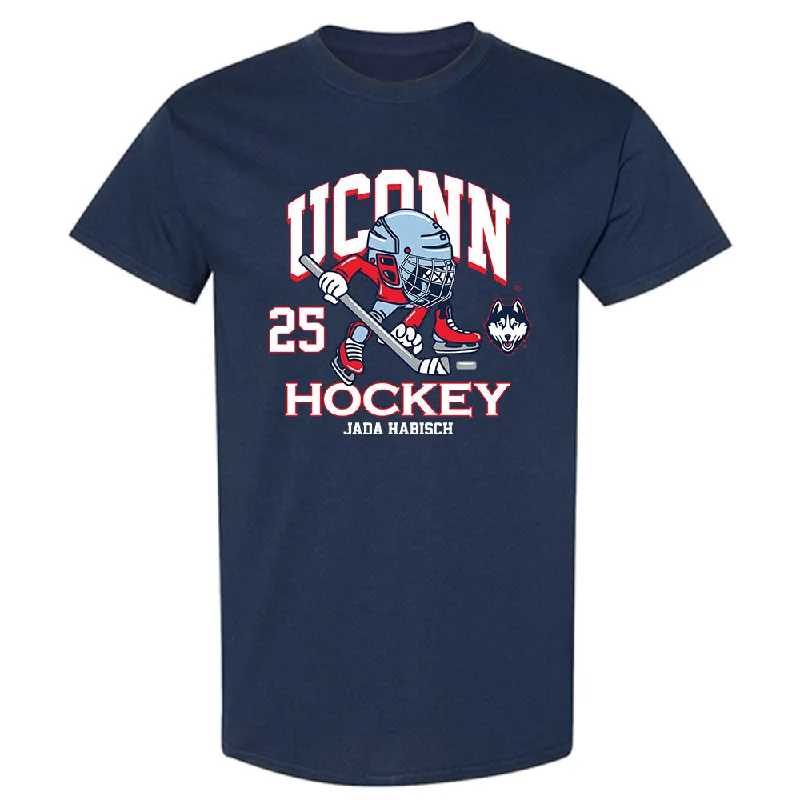 UConn - NCAA Women's Ice Hockey : Jada Habisch - Fashion Shersey T-Shirt-- Lace Blend Ribbed Blend Corduroy Blend