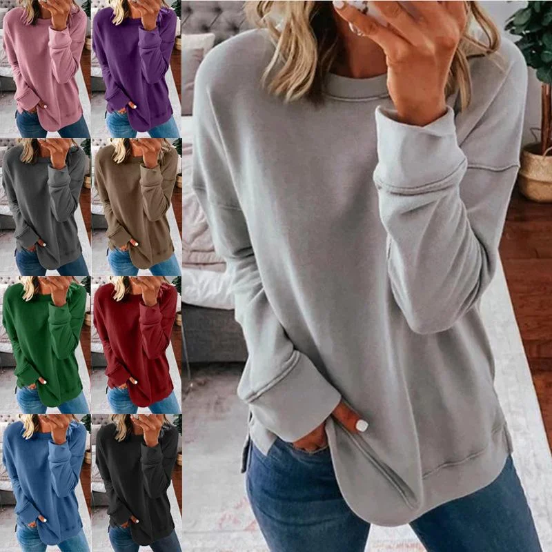 Spring and Autumn Women's Top Turtleneck Solid Color Long Sleeve T-shirt-- Ribbed Striped Patterned