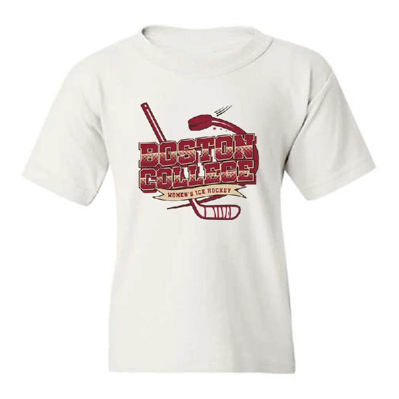 Boston College - NCAA Women's Ice Hockey : Molly Jordan - Sports Shersey Youth T-Shirt-- Denim Fabric Leather Fabric Suede Fabric