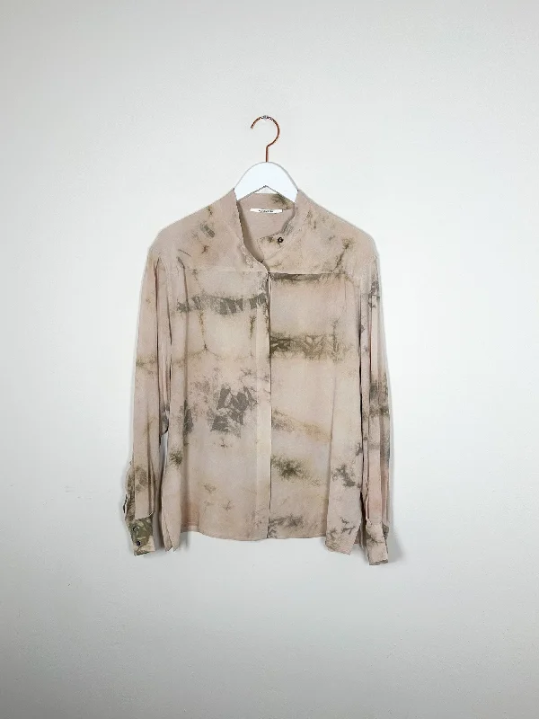 Pomandère - Marble Blouse - Marble Sheer Sleeve Blouse