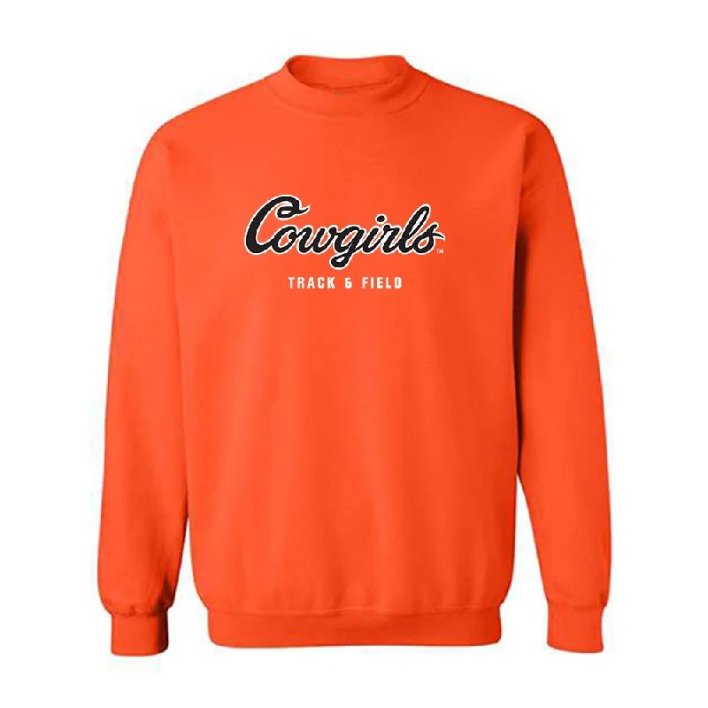 Oklahoma State - NCAA Women's Track & Field : Madi Surber - Classic Shersey Crewneck Sweatshirt Hoodie with Batwing Sleeves Loose Dramatic