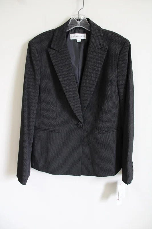 NEW Jones New York Suit Set Black Royal Flare Blazer & Pant | 12 Relaxed Lounge Trousers