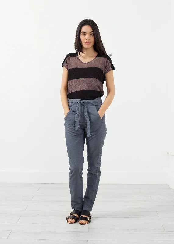 Troupy Pant in Silky Cotton Trendy High-Waist Trousers