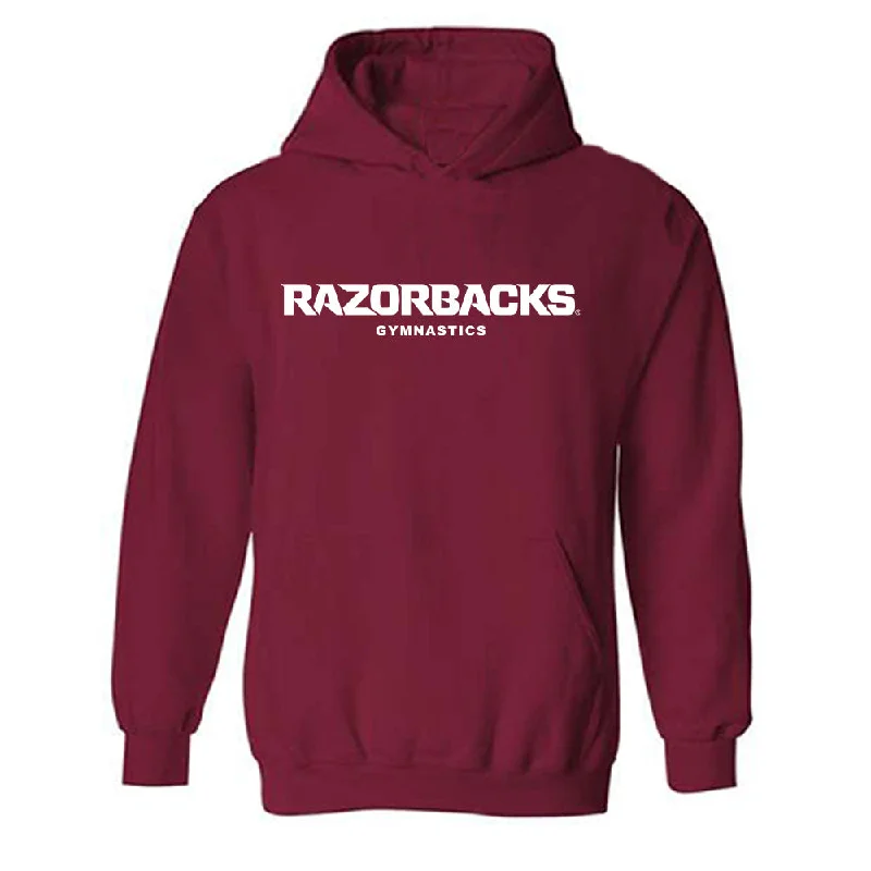 Arkansas - NCAA Women's Gymnastics : Kalyxta Gamiao - Hooded Sweatshirt Hoodie with Slim Fit Tailored Modern
