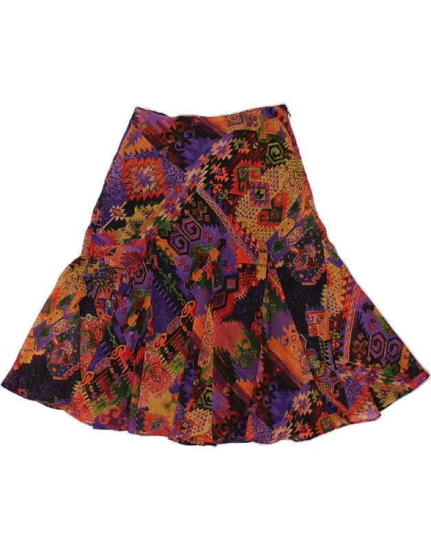 RALPH LAUREN Womens Trumpet Skirt US 6 Medium W28  Multicoloured Geometric belted skirt waist