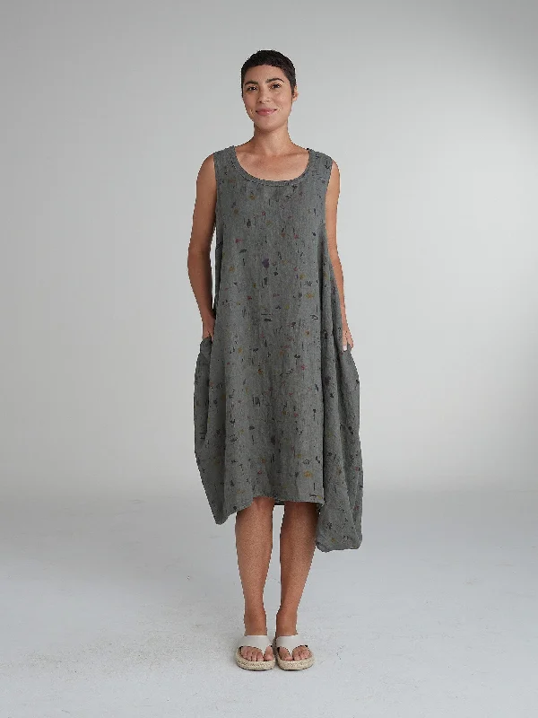 Cut Loose Graffiti Floral Button Bubble Dress, Style #4630237 Tunics Sophisticated sleek
