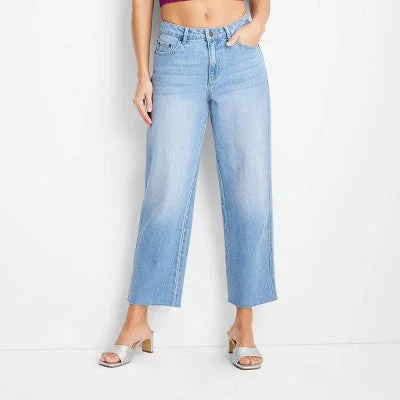 Future Collective with Gabriella Womens Plus Straight Leg Full Denim Pants Formal Stretch Pants
