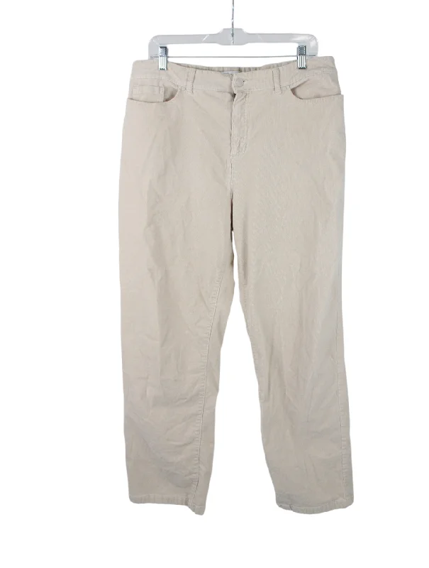 Croft& Barrow Beige Corduroy Stretch  Pant | 16 Soft Stretch Leggings