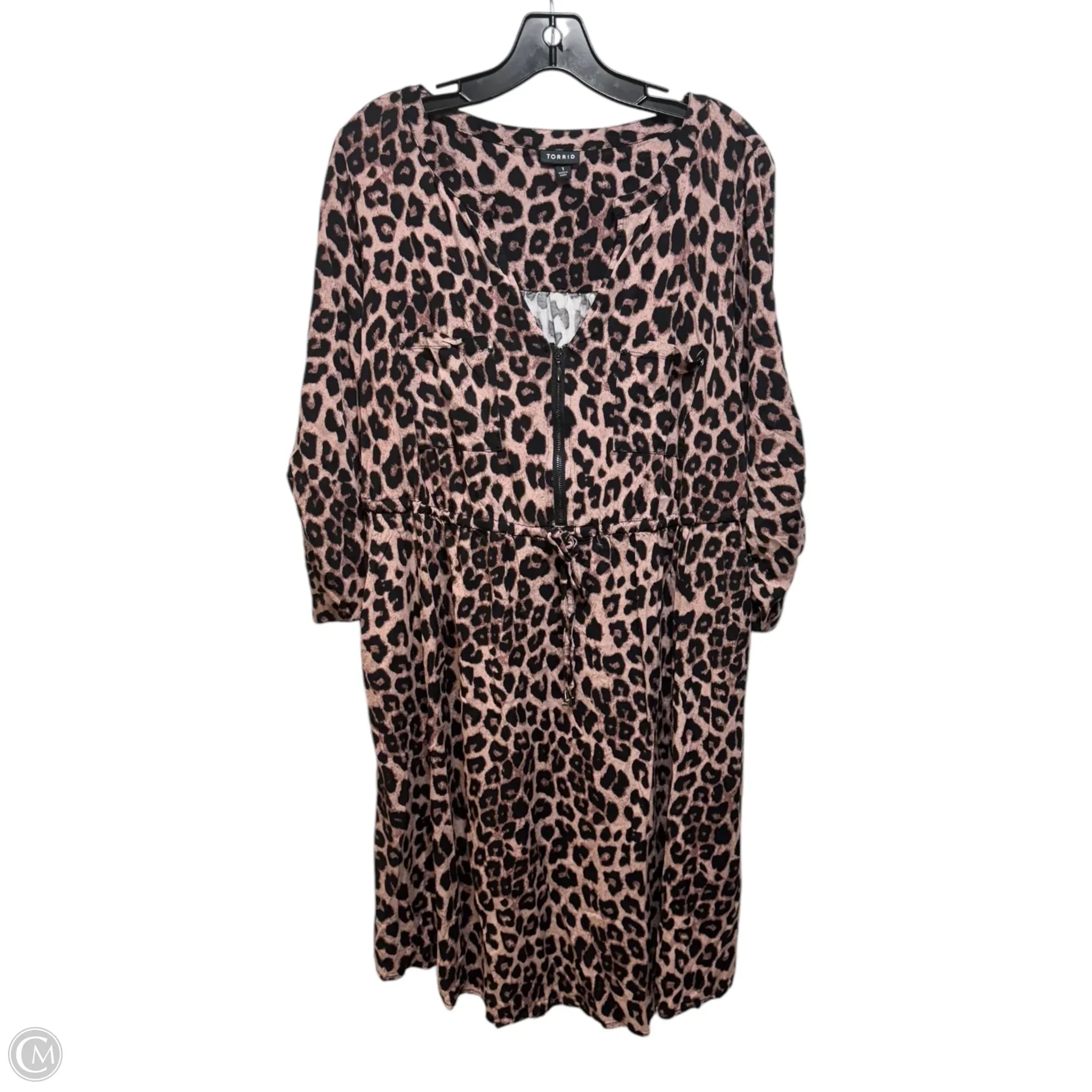 Dress Casual Midi By Torrid In Animal Print, Size: 1x Tunics Luxurious high-end