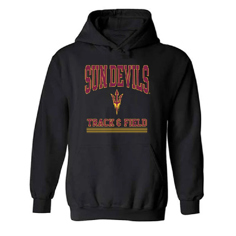 Arizona State - NCAA Women's Track & Field : Kylie Miller - Classic Fashion Shersey Hooded Sweatshirt Hoodie with Front Slit Layering Stylish