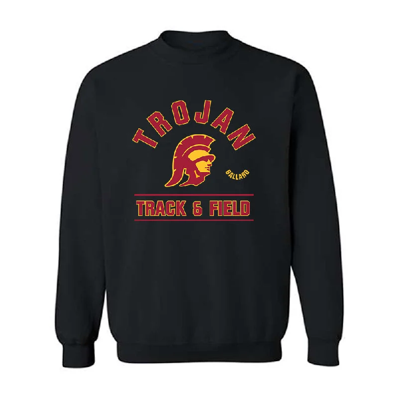 USC - NCAA Women's Track & Field : Simone Ballard - Classic Fashion Shersey Crewneck Sweatshirt Hoodie with Monochrome Minimalist Simple