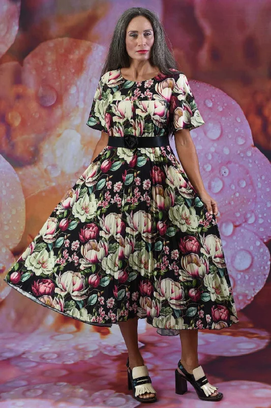 Harlem Dress - Moonlit Blossoms Tunics Mesh breathable