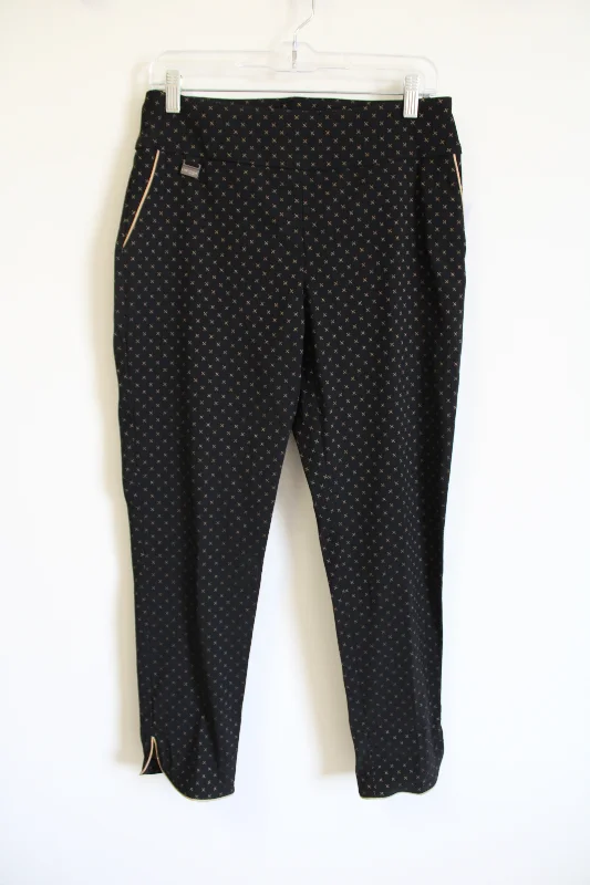 NEW Lisette L Montreal Black/Camel Ankle Pant Casual Drawstring Pants