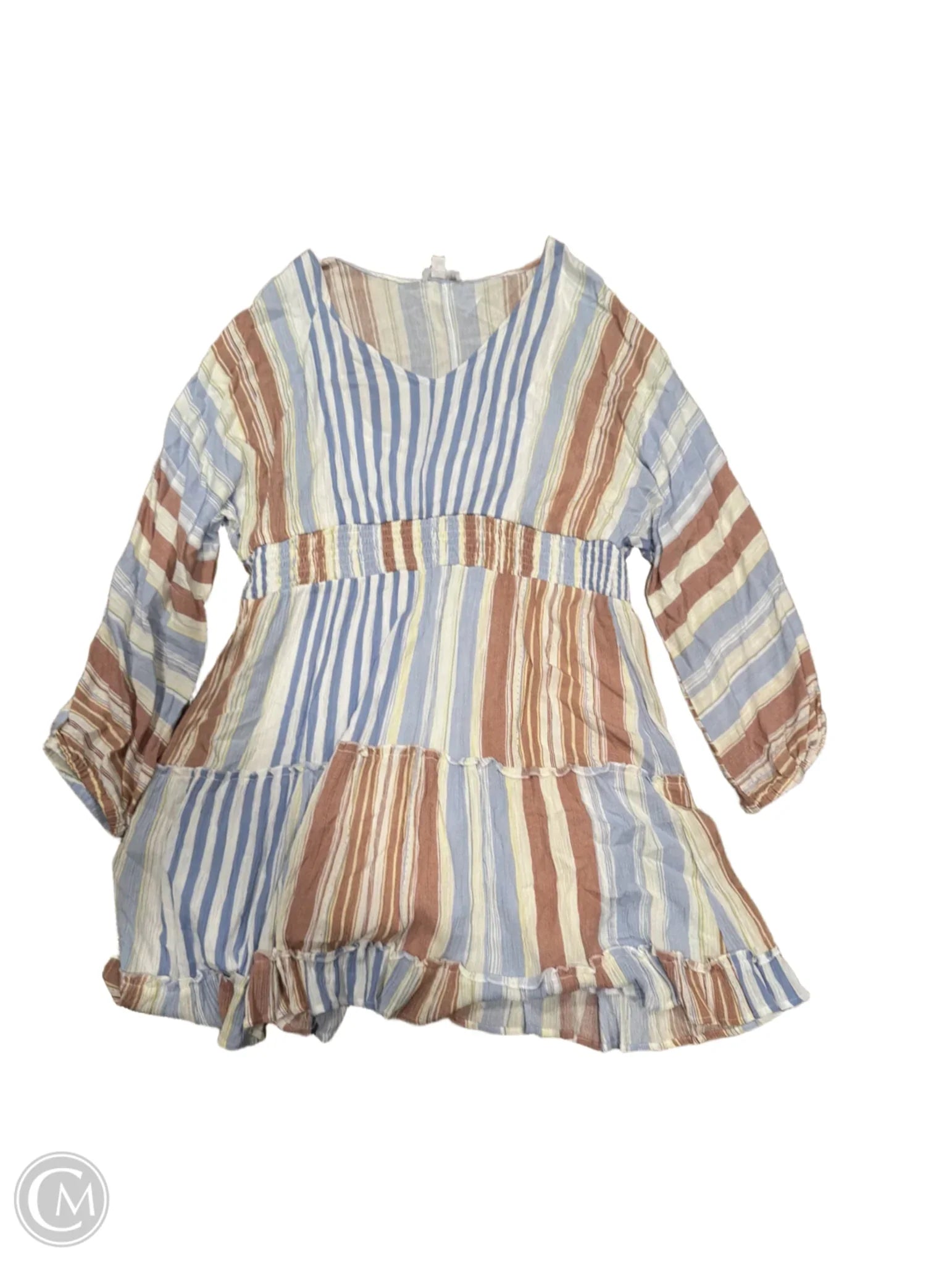 Dress Casual Short By Clothes Mentor In Striped Pattern, Size: 2x Tunics Running lightweight