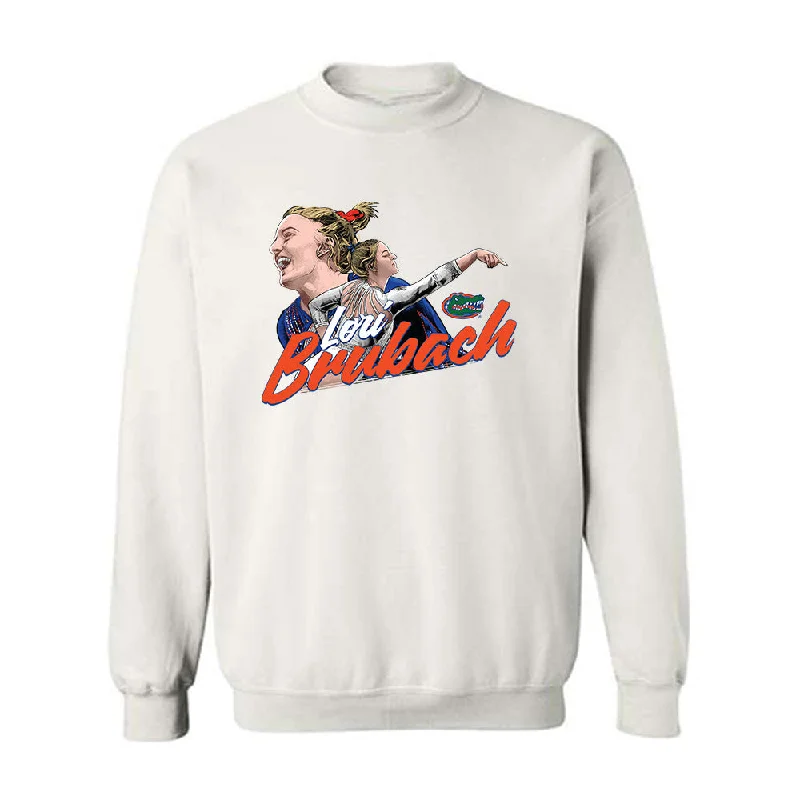 Florida - NCAA Women's Gymnastics : Lori Brubach - Crewneck Sweatshirt Individual Caricature Hoodie with Hem Fringe Bohemian Relaxed