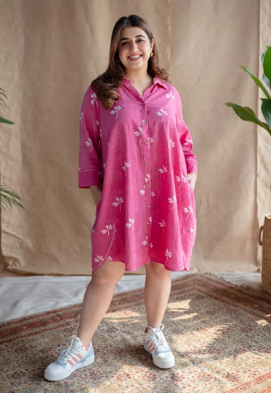 Elijah Dabu Slub Cotton Embroidered Dress Tunics Modern contemporary
