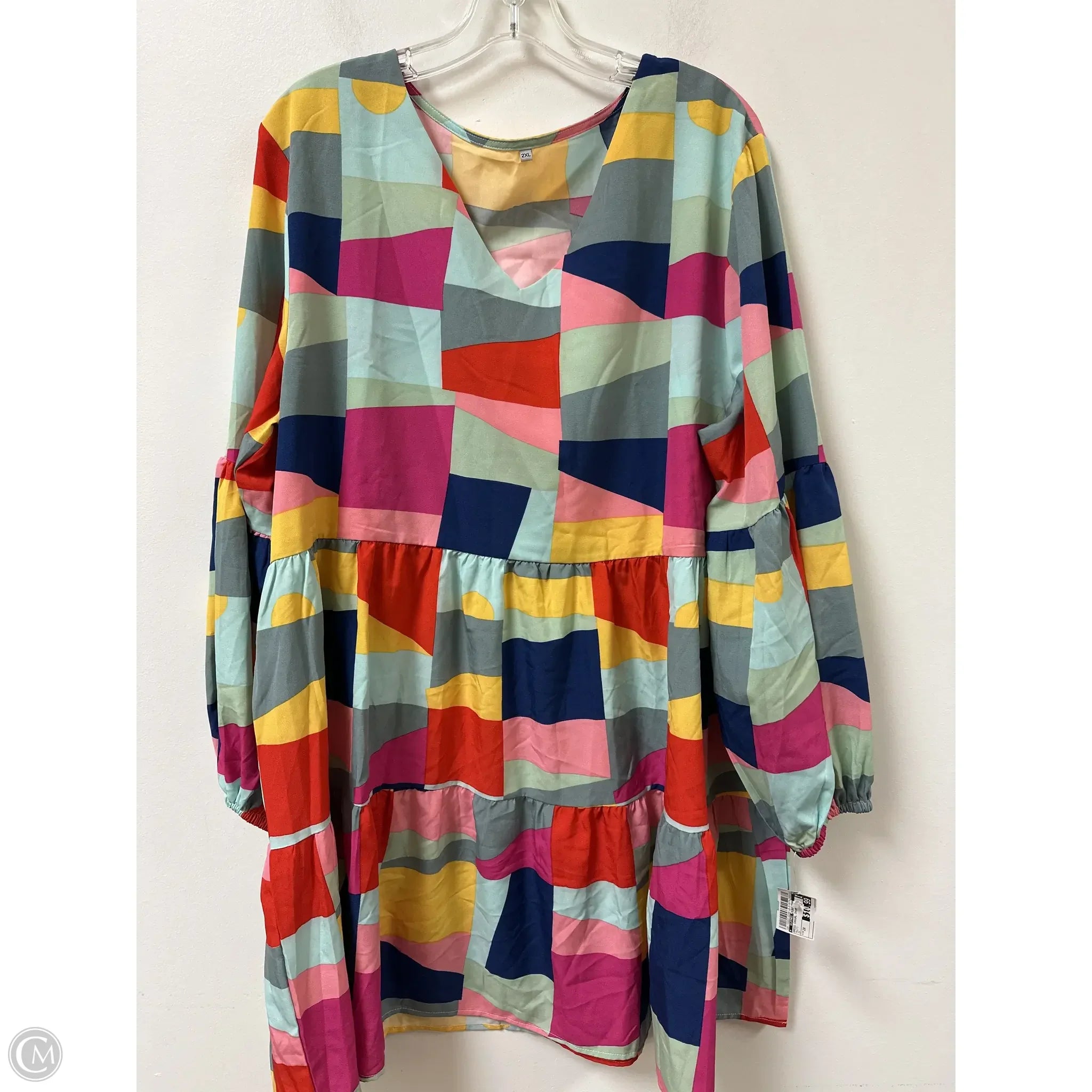 Dress Casual Short By Clothes Mentor In Multi-colored, Size: 2x Tunic Top Casual