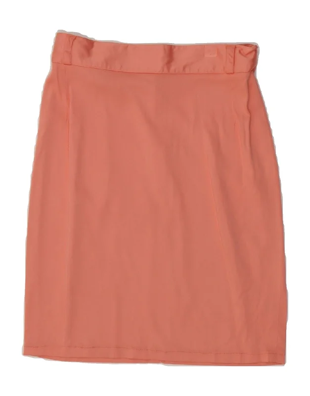 NINA Womens Straight Skirt UK 10 Small W27 Pink Viscose mini skirt trendy