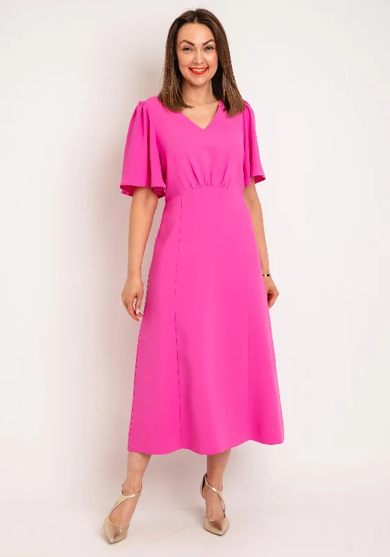 Ella Boo V Neck Aline Long Dress, Taffy Off-the-shoulder Chic Trendy