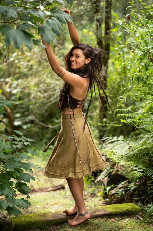 Raw Village Skirt tiered skirt playful