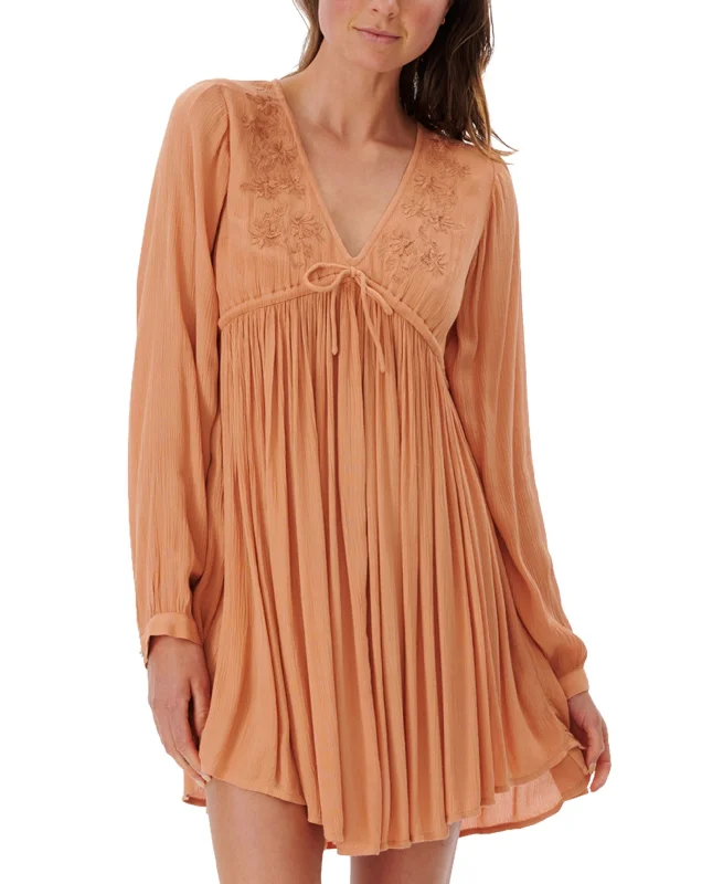 Juniors' Hazel Embroidered Empire-Waist Dress Tunics Sale discount