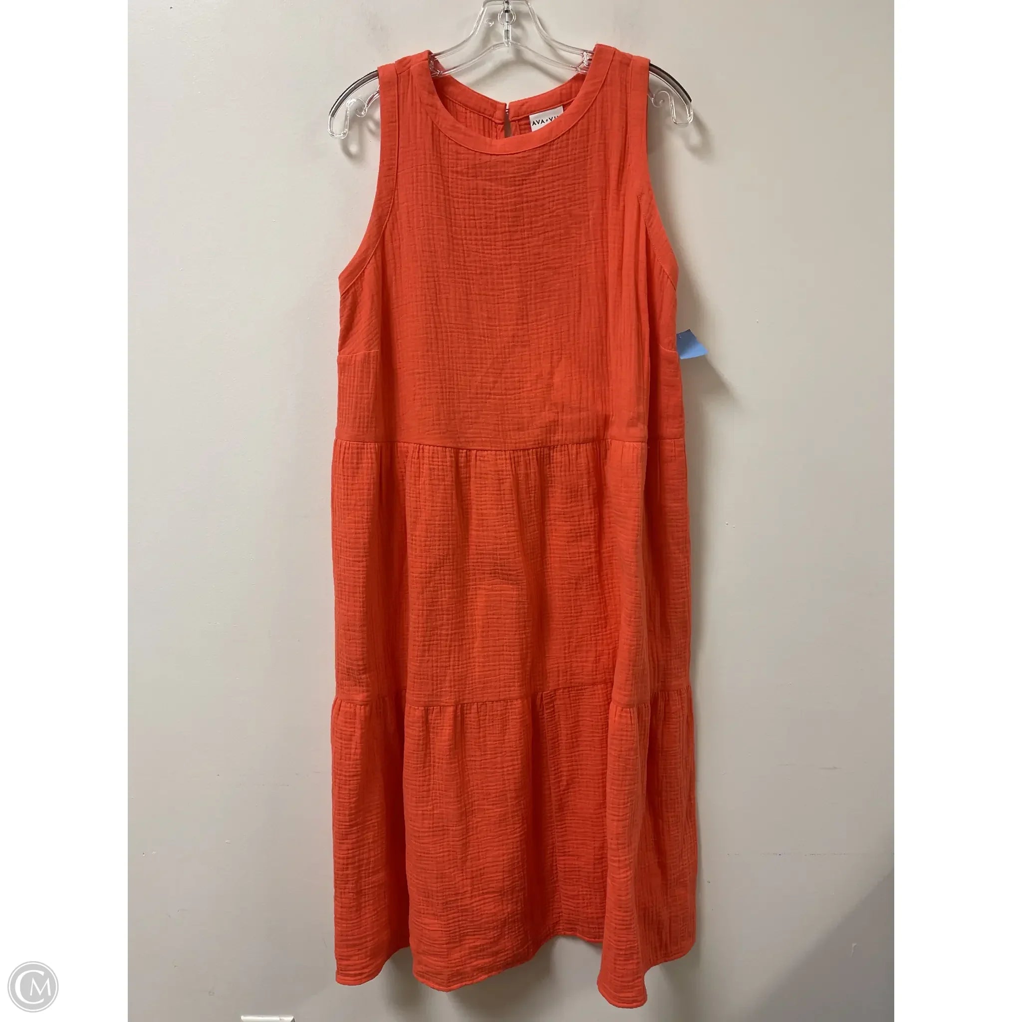 Dress Casual Maxi By Ava & Viv In Orange, Size: 1x Tunics Corduroy durable