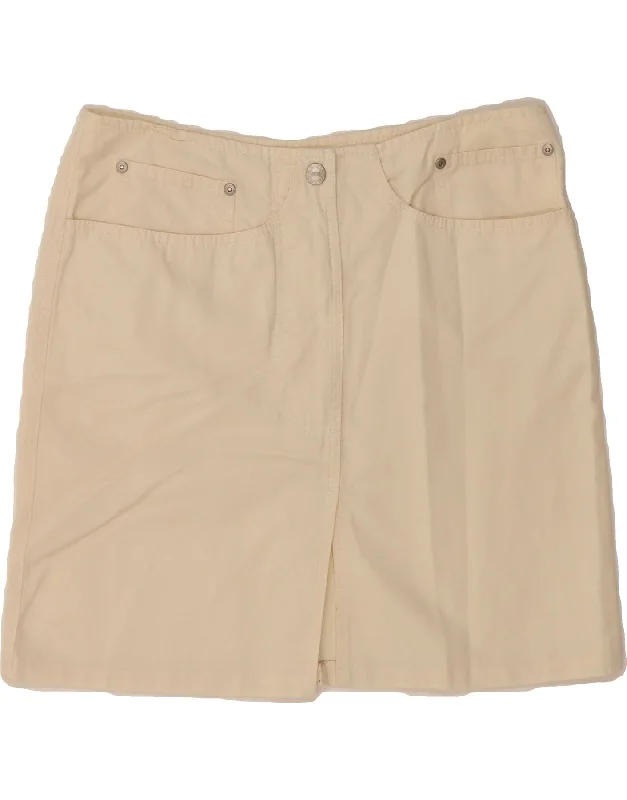 KRIZIA Womens Mini Skirt UK 14 Medium W30  Off White Cotton lace skirt delicate
