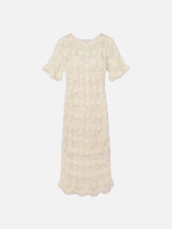 Beaded Crochet Dress -- Off White Tunics Wedding white