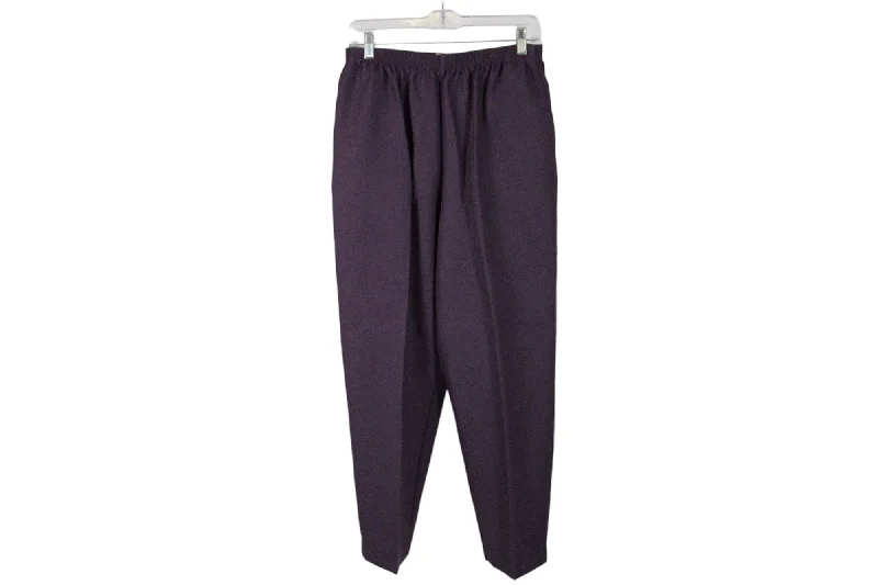 Alfred Dunner Purple Pants | 14 Casual Track Pants