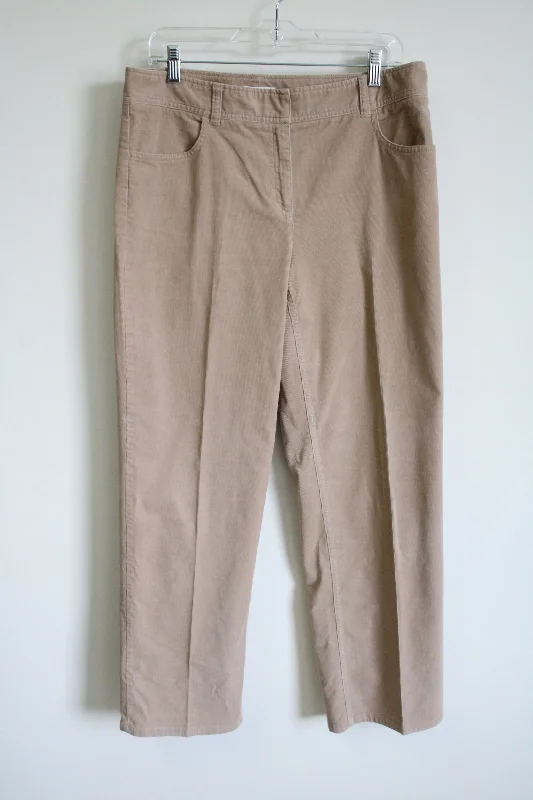 Charter Club Allison Fit Full Length Corduroy Pant | 10 Formal Wide-Leg Pants