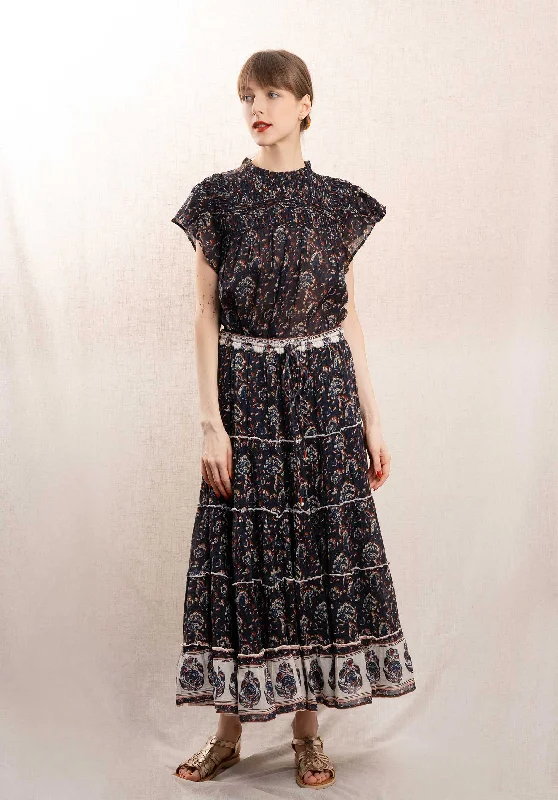 Skirt Seren Maxi Skirt Multi patchwork skirt art