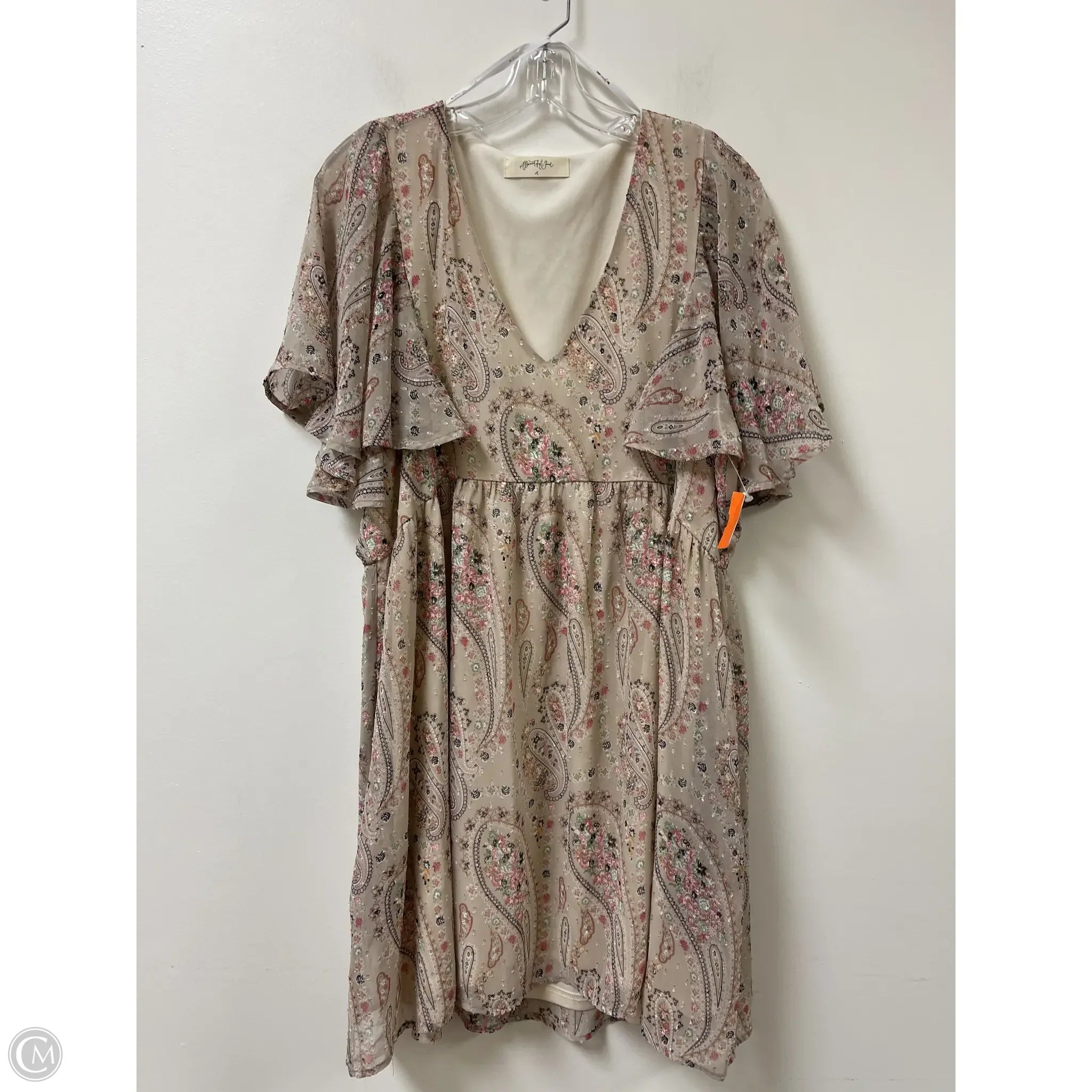 Dress Casual Short By Clothes Mentor In Paisley Print, Size: Xl Tunics Polka dots