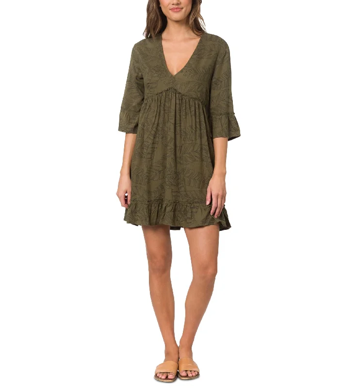 Juniors' Kamila A-Line Empire-Waist Ruffled Dress Tunics Modern contemporary